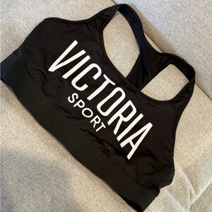 VSX Black Victoria Sport Racerback Sports Bra XL LIKE NEW